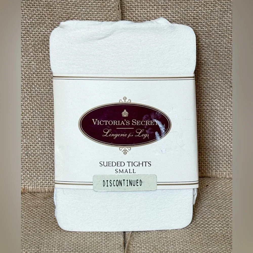 Victorias Secret Pearls On Ice Sueded Tights Small Off White Fairy Core Neutral